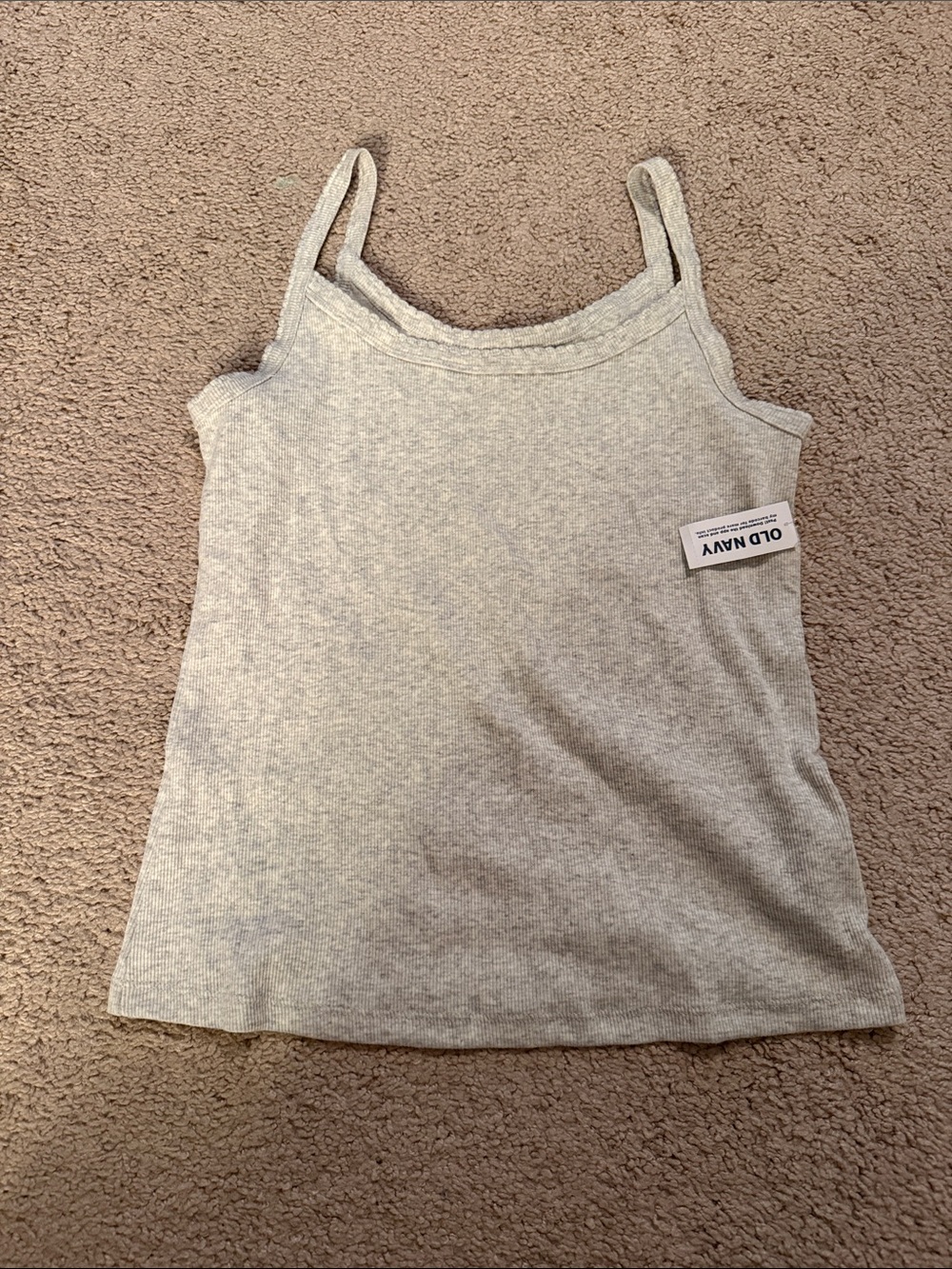 NWT Old Navy Women's Light Heather Gray Ribbed Tank